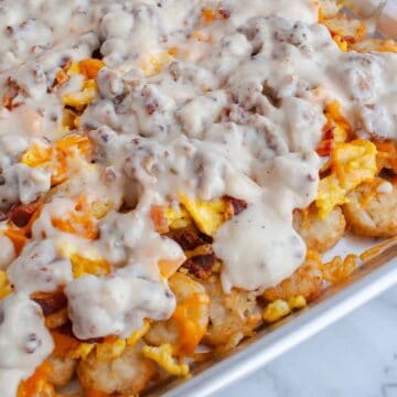Breakfast Totchos on sheet pan