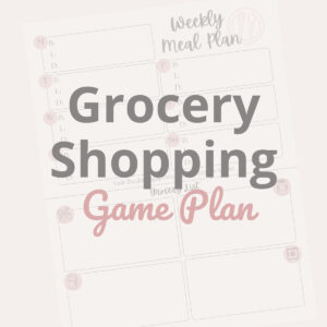 Grocery shopping game plan logo