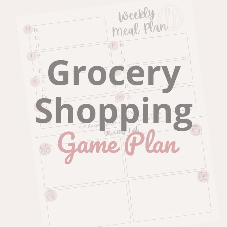 Grocery shopping game plan logo