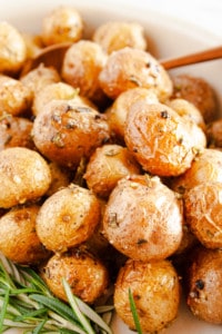 Close up of Roasted Rosemary Potatoes
