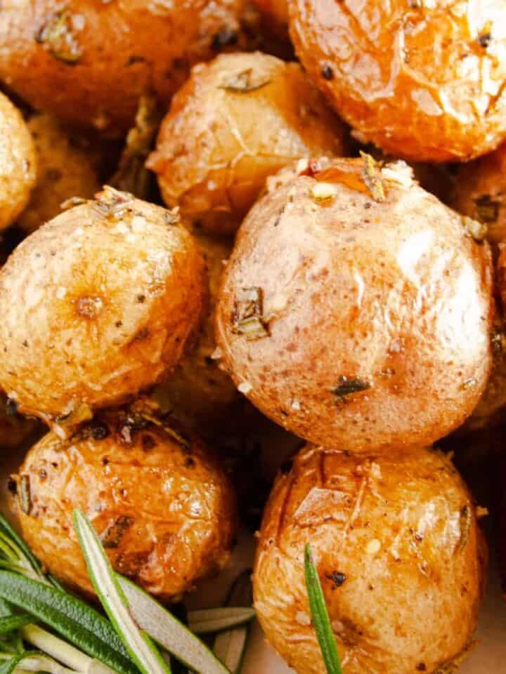 Close up of Roasted Rosemary Potatoes