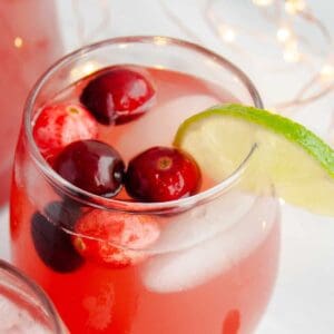 Close up of Holiday Punch in a glass