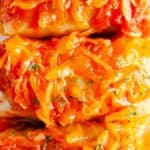 Close up of Stuffed Cabbage Rolls