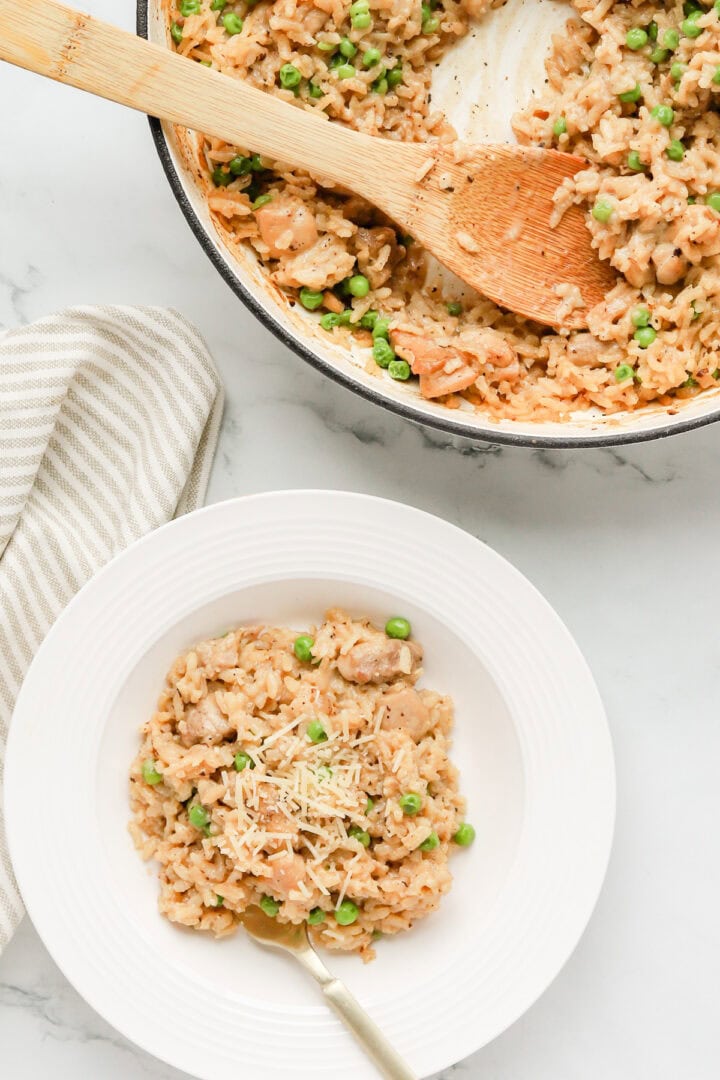 Easy Baked Chicken Risotto (No-Stir Recipe) - The Darling Apron
